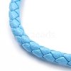 Braided Round Imitation Leather Bracelets Making BJEW-H610-03G-13-3