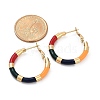 PVD Vacuum Plating 201 Stainless Steel Enamel Hoop Earrings for Women EJEW-B016-33C-5