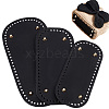   3Pcs 3 Style Oval PU Leather Knitting Crochet Bags Nail Bottom Shaper Pad DIY-PH0009-84-1