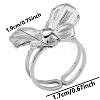 Non-Tarnish 304 Stainless Steel Butterfly Shape Cuff Rings QJ2563-1-1