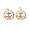 Brass Micro Pave Cubic Zirconia Pendants ZIRC-L093-44G-1