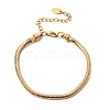 304 Stainless Steel Snake Chains Bracelets for Women BJEW-A158-02E-G-4