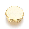 Brass Lace Edge Bezel Cups KK-F762-05G-2