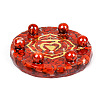 Resin Chakra Round Display Decoration PW-WG65353-07-1
