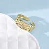 Brass Micro Pave Clear Cubic Zirconia Cuff Rings for Women RJEW-U043-14G-3