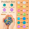 420Pcs 14 Style Transparent Spray Painted Crackle Glass Beads Strands CCG-TA0002-04-5