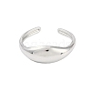 304 Stainless Steel Open Cuff Rings for Women RJEW-C095-07P-2