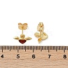 Brass Enamel Stud Earrings for Women EJEW-A126-05A-G-3