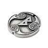 Rune Letters Alloy Pendants PALLOY-S193-01AS-18-2