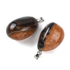 Natural Dyed & Heated Agate Tumbled Stone Pendants GG-K002-07A-2