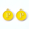 Golden Plated Alloy Enamel Charms ENAM-S118-09P-2