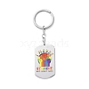Pride Rainbow 201 Stainless Steel Keychain LS-KEYC-G051-01P-01-1