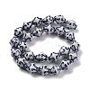 Handmade Blue and White Porcelain Beads Strands PORC-I027-06-2