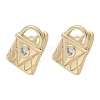 Brass & Glass Hoop Earrings EJEW-Q014-12G-2