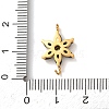 304 Stainless Steel Pave Cubic Zirconia Flower Links Connector Charms STAS-T026-03C-01G-3