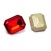 Faceted Rectangle Glass Pointed Back Rhinestone Cabochons RGLA-A017-6x8mm-SM-3