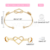   4Pcs 2 Colors Iron Bangle Makings FIND-PH0004-57-4