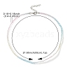 Bling Glass Round Beaded Necklace for Women NJEW-PH01490-02-3