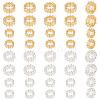   40Pcs 4 Style Eco-Friendly Rack Plating Brass Beads KK-PH0006-20-1