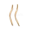 Brass Twist Tube Beads KK-B120-02D-LG-1