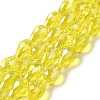 Electroplate Glass Beads Strands EGLA-D015-15x10mm-30-A-1