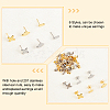 DICOSMETIC 60Pcs 6 Style 304 Stainless Steel Stud Earring Findings STAS-DC0010-19-4