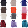 Beebeecraft 24Pcs 12 Colors Burlap Packing Pouches Drawstring Bags ABAG-BBC0001-09-1