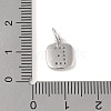 Rack Plating Brass Micro Pave CLear Cubic Zirconia Charms KK-E110-14P-E-3