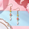 ABS Imitation Pearl & Glass Dangle Earrings EJEW-JE06278-1