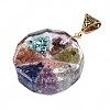 Transparent Epoxy Resin Alchemy Pendants RESI-T049-14-3