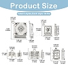 50Pcs 5 Styles Tibetan Style Alloy Pendants FIND-YW0011-41-2