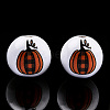 Halloween Theme Printed Natural Wood Beads WOOD-TAC0021-22A-2