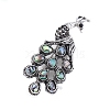 Personality Peacock Abalone Shell Brooch PW-WG0977F-01-4