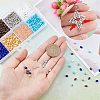 SUNNYCLUE 800Pcs 8 Colors 2-Hole Seed Beads SEED-SC0001-02-3