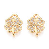 Brass Micro Pave Cubic Zirconia Charms KK-N263-117G-1
