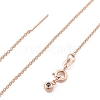 1mm Rack Plating Brass Cable Chain Adjustable Slider Necklaces for Women Men MAK-L044-04RG-5