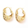 304 Stainless Steel Hoop Earrings EJEW-C501-17G-1