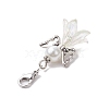 Wedding Season Angel Glass Pearl & Acrylic Pendant Decorations HJEW-JM01923-02-4