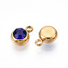 201 Stainless Steel Rhinestone Charms STAS-S068-16G-2