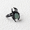 Natural Green Aventurine Spider Open Cuff Rings PW-WGC70E9-02-1