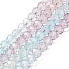 Transparent Painted Glass Beads Strands DGLA-A034-T8mm-A15-2