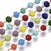 Handmade Faceted Glass Beaded Chains CHS-T003-06G-4