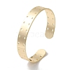 Brass Hollow Heart Open Cuff Bangles for Women BJEW-U003-04G-1