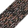 Electroplate Glass Beads Strands GLAA-Q105-03S-1