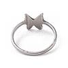 Non-Tarnish 201 Stainless Steel Butterfly Finger Ring for Women RJEW-J051-29P-3