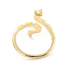 Snake Wrap Enamel Cuff Ring for Women RJEW-C004-25-RS-3