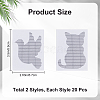 40Pcs 2 Styles Self-adhesive Plastic Window Screen Repair Tapes DIY-GF0010-42-2