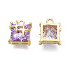 Brass Inlaid Cubic Zirconia Charms KK-N231-291C-2