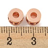 Brass Cubic Zirconia Spacer Beads KK-L215-008B-RG02-2