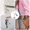 Alloy with Resin Imitation Synthetic Turquoise Keychain KEYC-YW00087-01-6